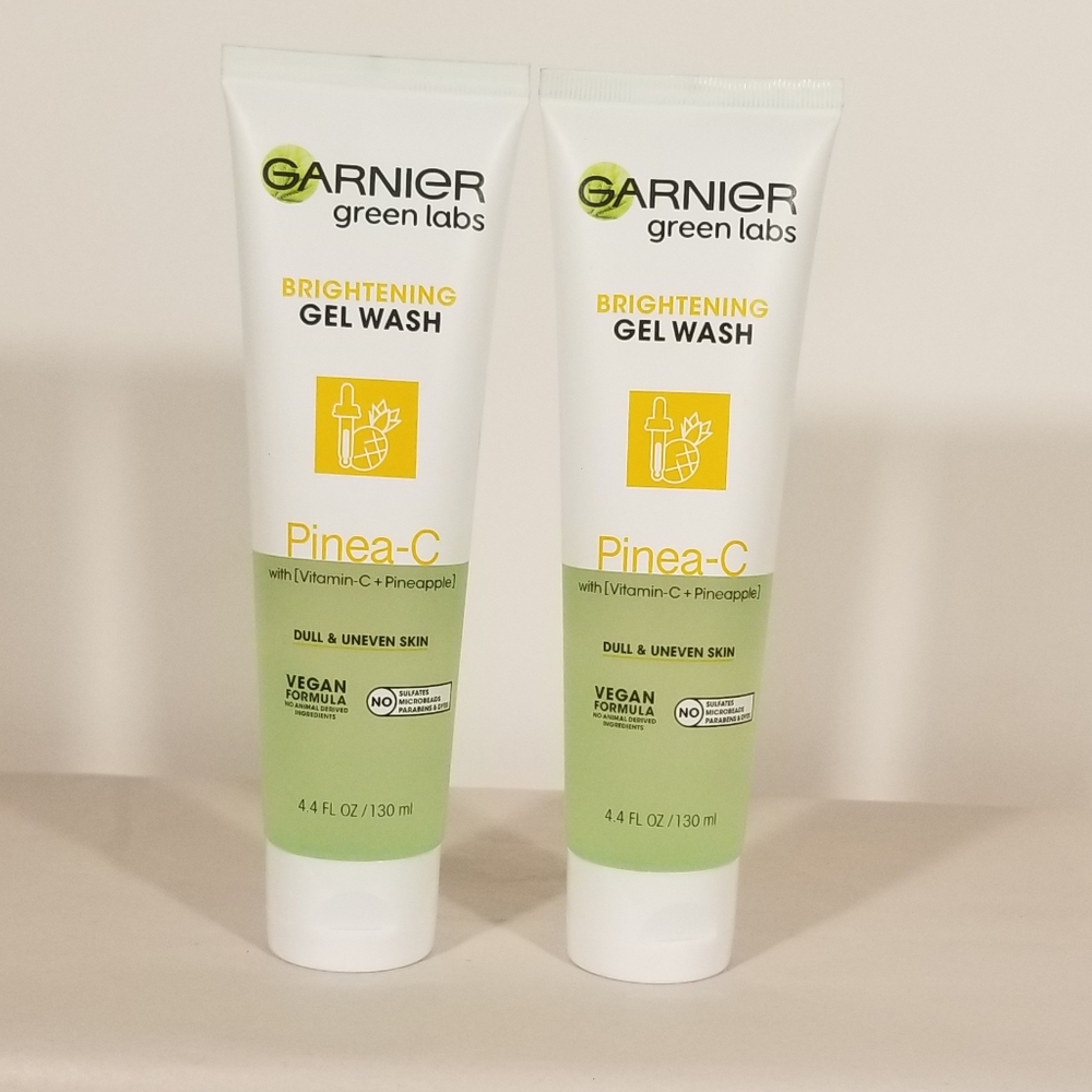 Garnier Green Labs Pinea-C Brightening Gel Wash Cleanser 4.4oz Bundle Discontinu
